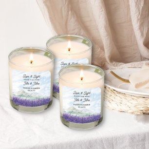 Neue Hochzeitsgunst Mr & Mrs Mountain Lavender Quadratischer Aufkleber