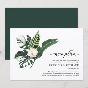 Neue Hochzeitspläne für tropische Flora Einladung