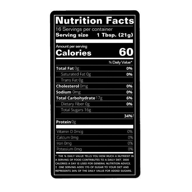 Neue Honey Nutrition Fakten schwarzes Produkt (Vorne)