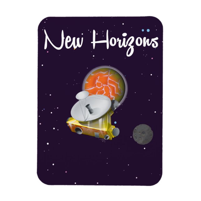 Neue Horizonte Raumfahrzeuge auf Pluto Post Card Magnet (Vertikal)