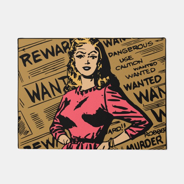 Neue Idee Funny Retro Gewollt Brown Newspapier Fußmatte (Vorderseite)