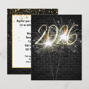 Neue Jahre 2025 Party-Sparkler Einladung