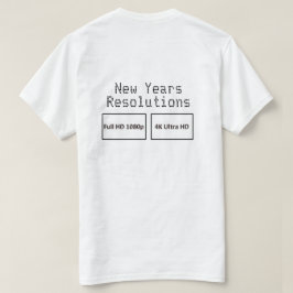 Neue Jahre der Beschlüsse-HD 2 mit Seiten versehen T-Shirt