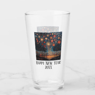 Neue Jahre Gestaltete Fireworks Design kundenspezi Glas