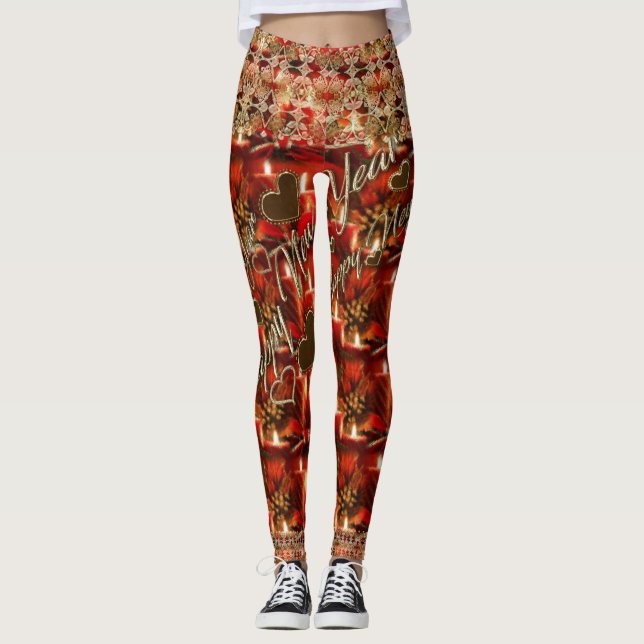 Neue Jahre Party-Leggings- Leggings (Vorderseite)