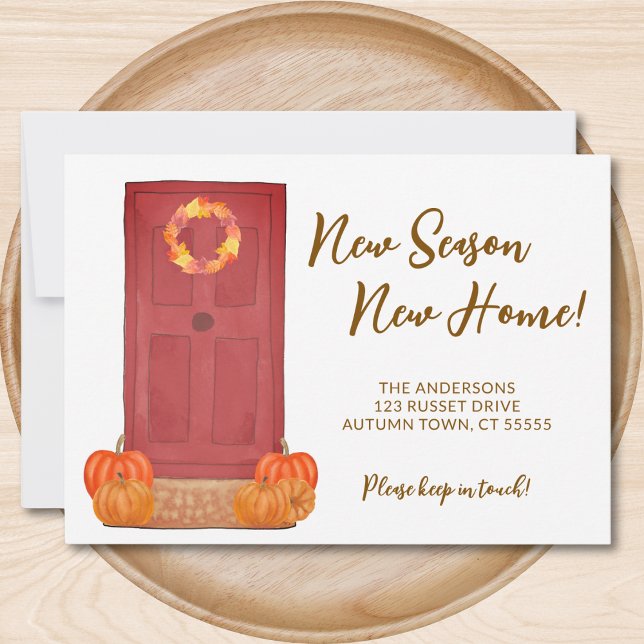 Neue Jahreszeit Neue Zuhause Pumpkin Moving Ankündigung (Von Creator hochgeladen)