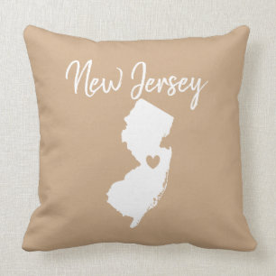 Neue    Jerseystate Karte Liebe Zuhause Throw Kiss Kissen