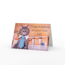 Neue Job kitty Grußkarte