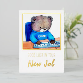 Neue Job-Viel Glück-Gratulationskarte Folieneinladung