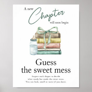 Neue Kapitel Baby Shower - Errate das süße Durchei Poster