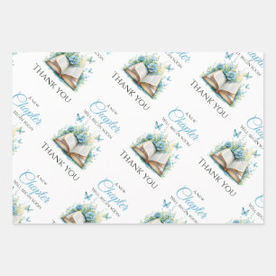 Neue Kapitel Blue Boy Brunch StoryBook Babyparty Geschenkpapier Set