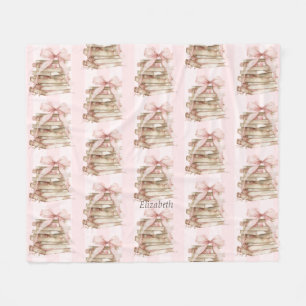 Neue Kapitel Rosa Bogen Streifen Fleecedecke
