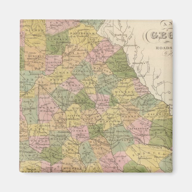 Neue Karte für Georgien Magnet (Vorne)