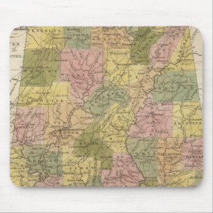 Neue Karte von Alabama 2 Mousepad