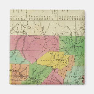 Neue Karte von Arkansas 2 Magnet