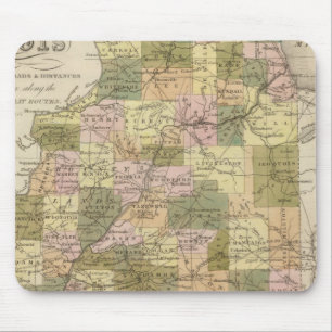 Neue Karte von Illinois 2 Mousepad