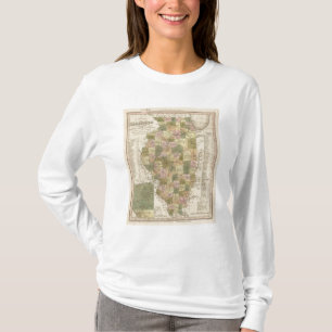 Neue Karte von Illinois 2 T-Shirt