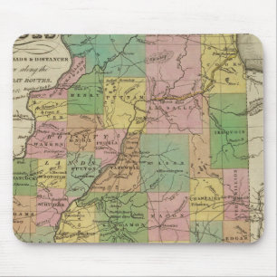Neue Karte von Illinois Mousepad