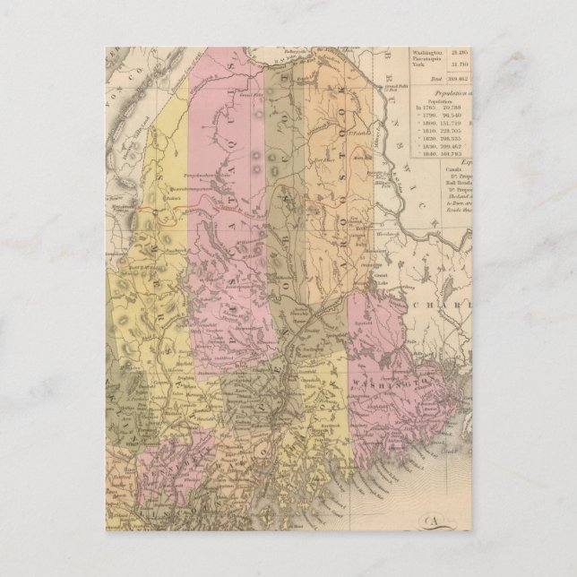 Neue Karte von Maine (Vorderseite)