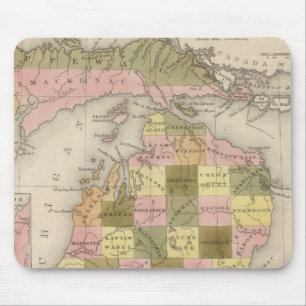 Neue Karte von Michigan Mousepad
