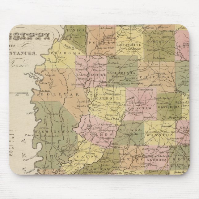 Neue Karte von Mississippi Mousepad (Vorne)