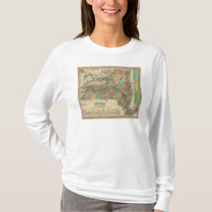 Neue Karte von New York T-Shirt
