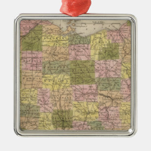 Neue Karte von Ohio Ornament Aus Metall