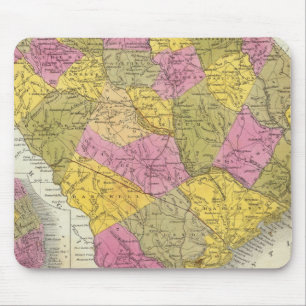 Neue Karte von South Carolina Mousepad
