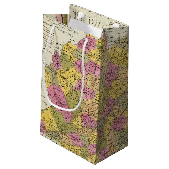 Neue Karte von Virginia Kleine Geschenktüte (Rückseite Schrägansicht)