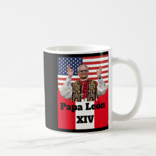 Neue Katholische Pe Leo Xiv Papa León Peru USA Con Kaffeetasse