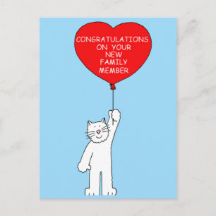 Neue Katze für Haustiere Glückwunsch Postkarte