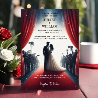 Neue Kino Retro Movie Ticket am beliebtesten Hochz Einladung