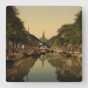 Neue Kirche, Den Haag, die Niederlande Quadratische Wanduhr