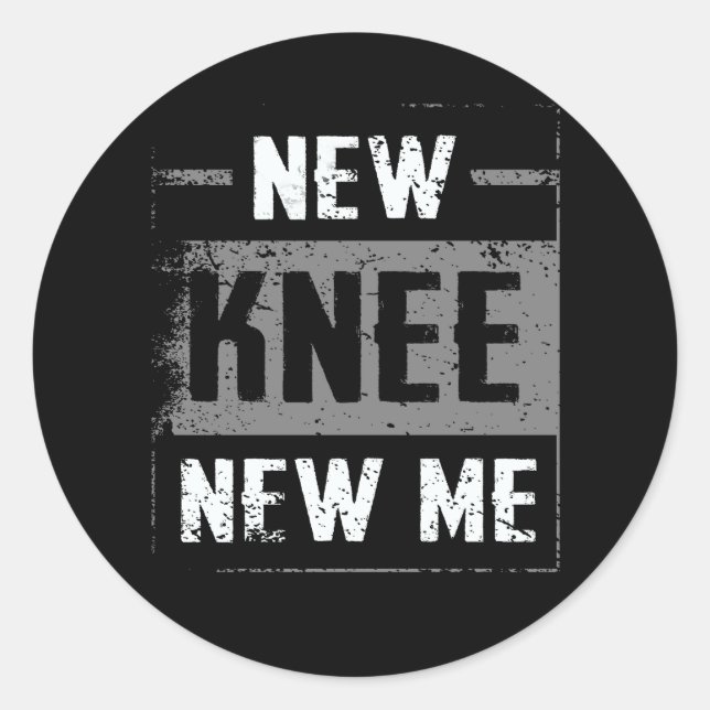 Neue Knie-New-Me-Substitution-Operation nach Poste Runder Aufkleber (Vorderseite)