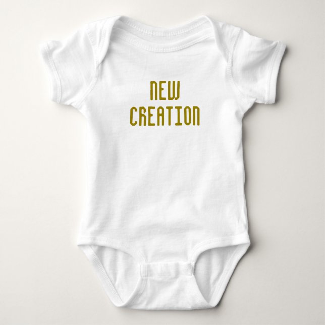 Neue Kreation - Baby Boy Bodysuit Gold Baby Strampler (Vorderseite)