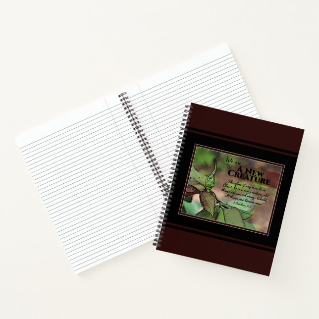 Neue Kreatur Bibel Verse KJV Journal -Spiral gebun Notizbuch (Innenseite)