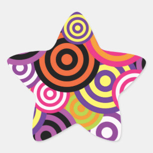 Neue Kreis-Abstrakte Kunst Stern-Aufkleber