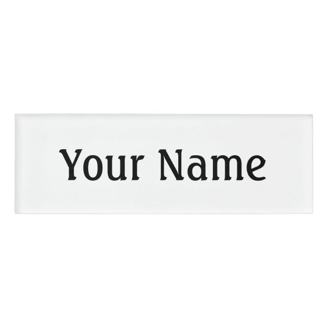 Neue kundengerechte Einzelteile Namenschild (Vorderseite)