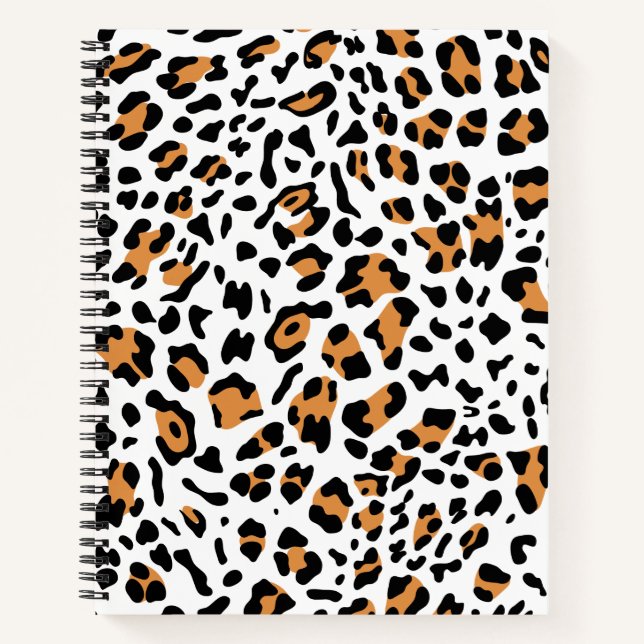 Neue Leopard-Textur 5 Notizbuch (Vorderseite)