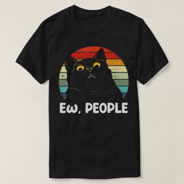 Neue Leute lustige Black Cat Liebhaber für Frauen  T-Shirt (Design vorne)