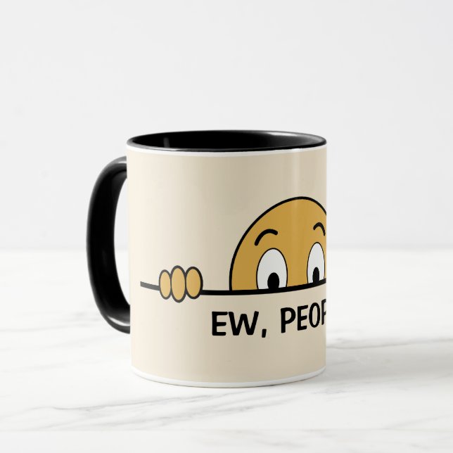 Neue Leute verwirrt Tasse (Vorderseite Links)