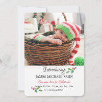 Neue Liebe für Weihnachts-Foto Geburtsankündigung
