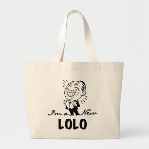 Neue Lolo T - Shirt und Geschenke lächeln Jumbo Stoffbeutel
