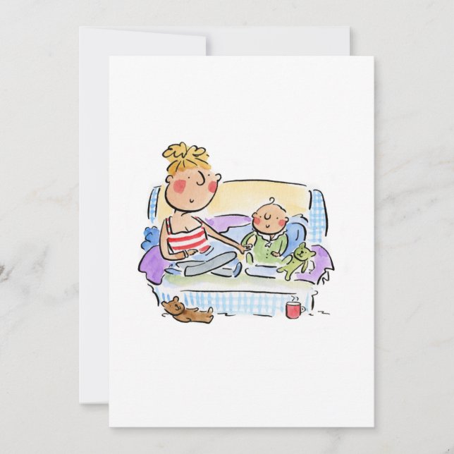 Neue Mama Einladung (Vorderseite)