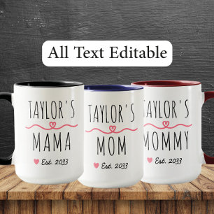 Neue Mama mit individuellem Namen, Titel & geschät Tasse