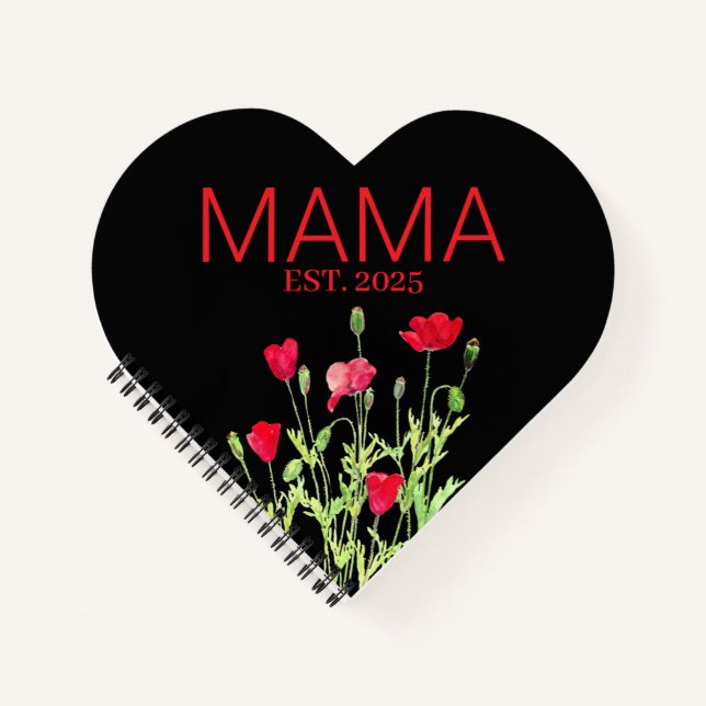 Neue MAMA-rote Pflaumen Notizbuch (Vorderseite)