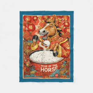 Neue Männer Zodiac Chinesisches Pferd Reis Fleecedecke