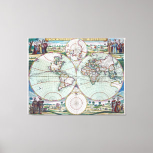Neue Mapp der Welt Samuel Thornton Wall Art Leinwanddruck