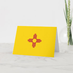 Neue mexikanische Flagge, Flagge von New Mexico Karte