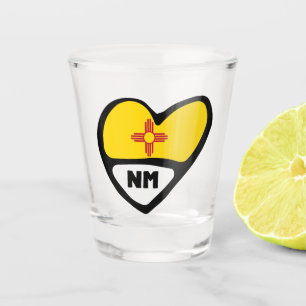 Neue mexikanische Staatsflagge - Schwarz-Weiß Schnapsglas